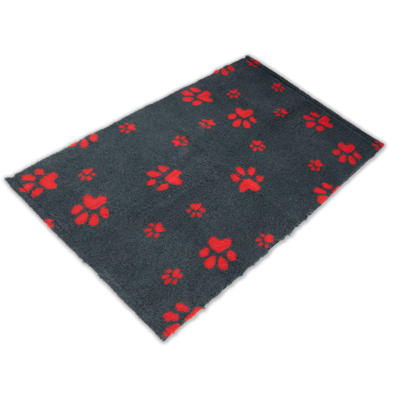 BUBA Legowisko antypoślizgowe DRY BED Cieńsze 22mm grafit czerwone łapki BB04