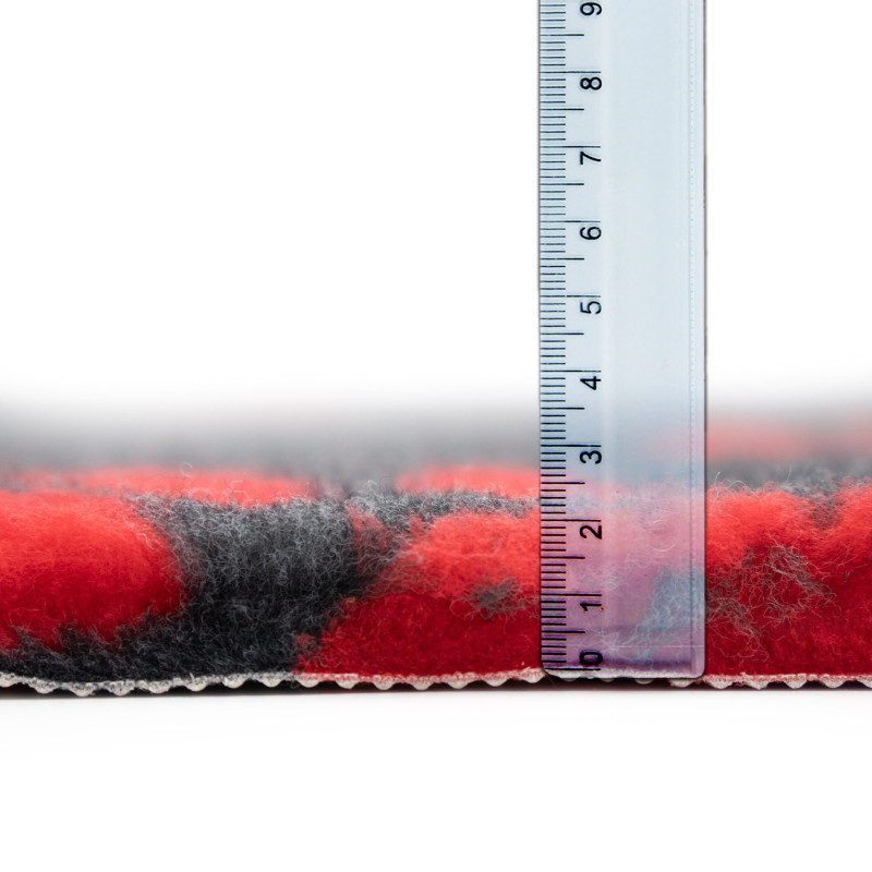 BUBA Legowisko antypoślizgowe DRY BED Cieńsze 22mm grafit czerwone łapki BB04