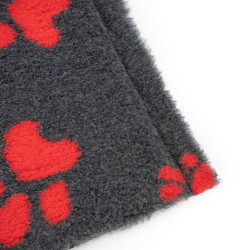 BUBA Legowisko antypoślizgowe DRY BED Cieńsze 22mm grafit czerwone łapki BB04