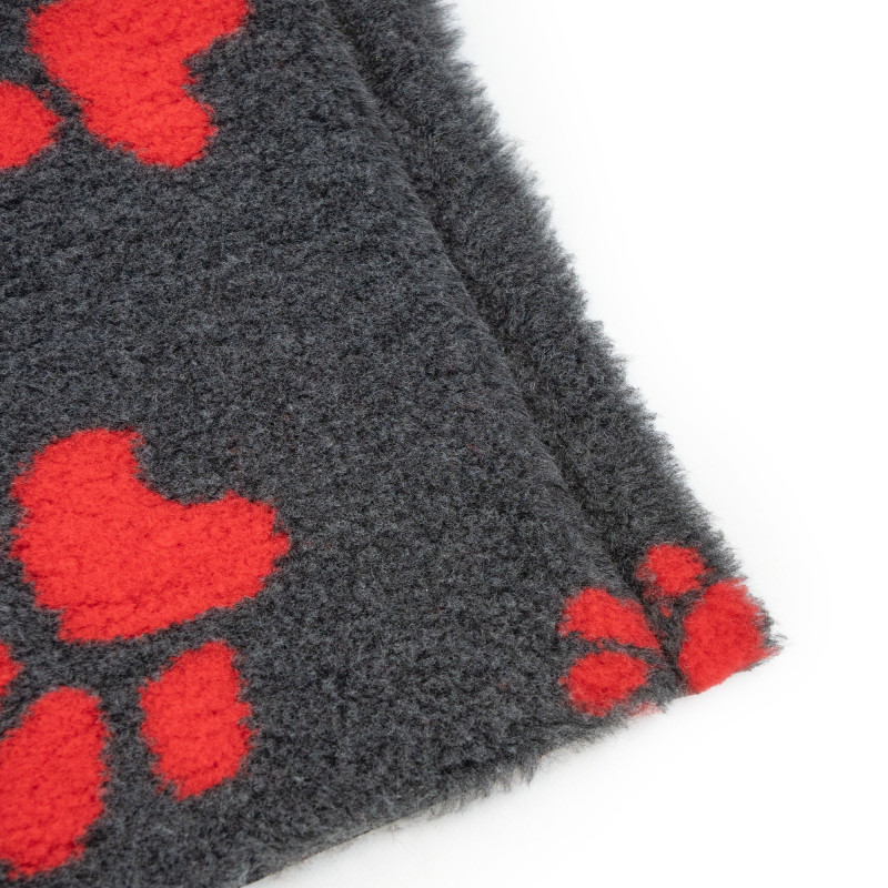 BUBA Legowisko antypoślizgowe DRY BED Cieńsze 22mm grafit czerwone łapki BB04