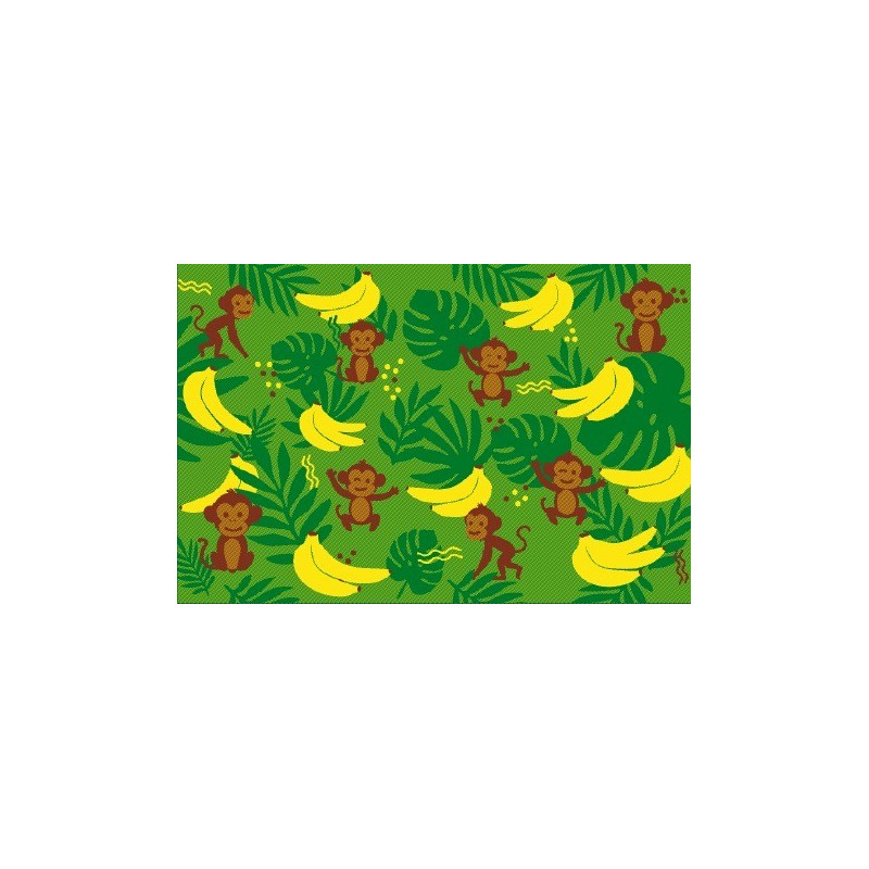 BUBA Legowisko DRY BED 28mm antypoślizgowe małpki z bananami A244