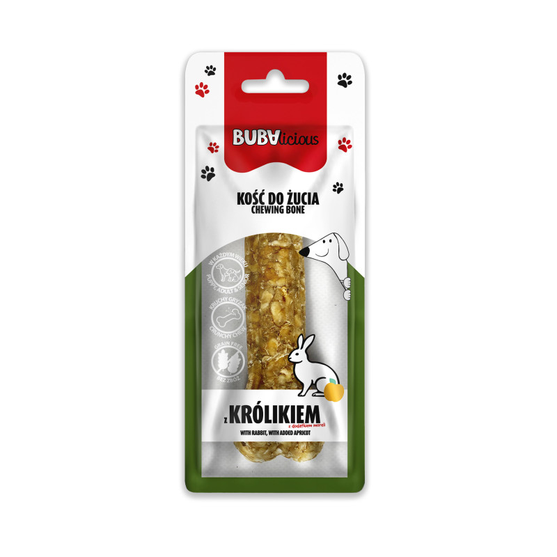 Bubalicious Kość Puppy & Senior z królikiem z dodatkiem moreli 12 cm 8733