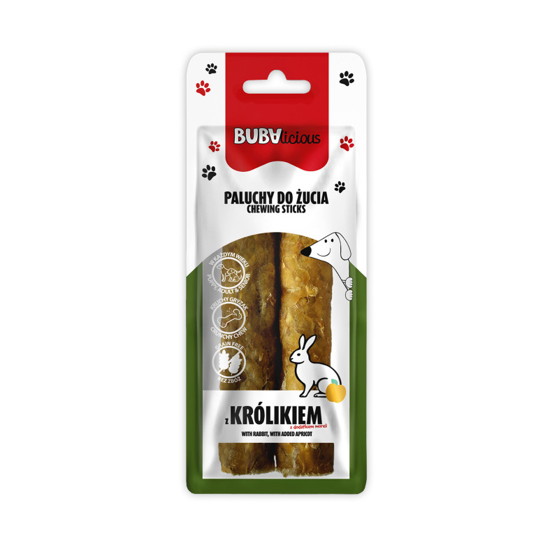 Bubalicious Paluchy z królikiem z dodatkiem moreli 2 x 15 cm 8737