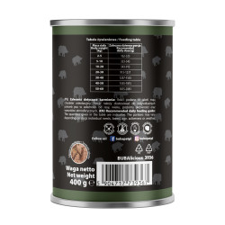 BUBAlicious More Meat mono karma dla psa Pure Line 400g DZIK 3936