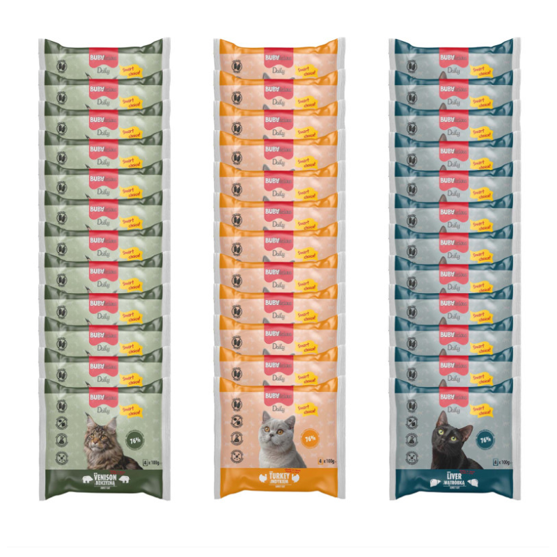 BUBAlicious Daily Karton MIX saszetki dla kota 3+1 GRATIS