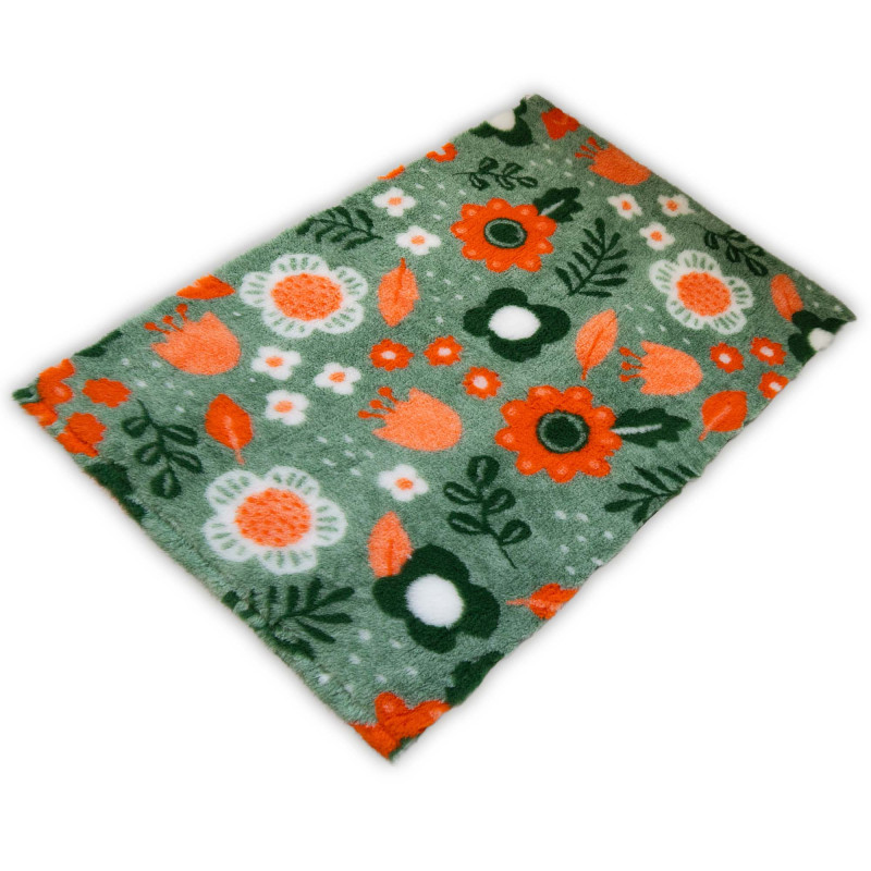 BUBA Legowisko antypoślizgowe DRY BED 28mm wiosenne kwiaty pomarańczowe A302