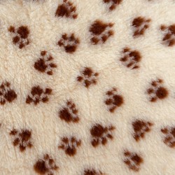 BUBA Legowisko antypoślizgowe DRY BED 28mm kremowy w brązowe łapki A20