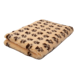 BUBA Legowisko antypoślizgowe DRY BED 28mm kremowy w brązowe łapki A20