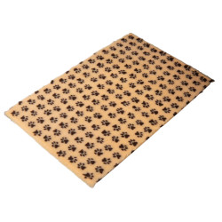 BUBA Legowisko antypoślizgowe DRY BED 28mm kremowy w brązowe łapki A20