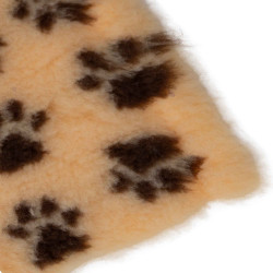 BUBA Legowisko antypoślizgowe DRY BED 28mm kremowy w brązowe łapki A20