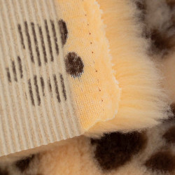 BUBA Legowisko antypoślizgowe DRY BED 28mm kremowy w brązowe łapki A20