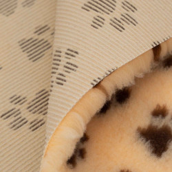 BUBA Legowisko antypoślizgowe DRY BED 28mm kremowy w brązowe łapki A20
