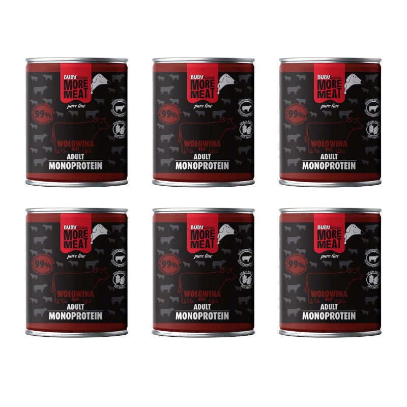 BUBAlicious More Meat mono karma dla psa Pure Line 800g WOŁOWINA 8002