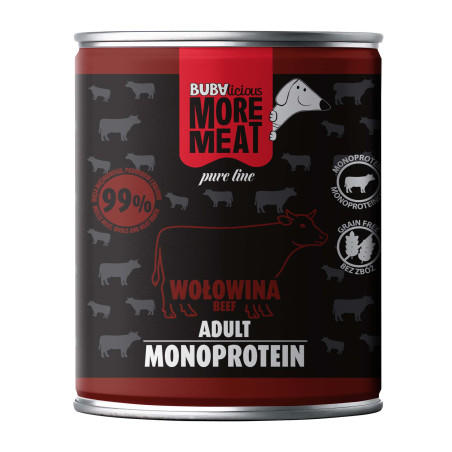 BUBAlicious More Meat mono karma dla psa Pure Line 800g WOŁOWINA 8002