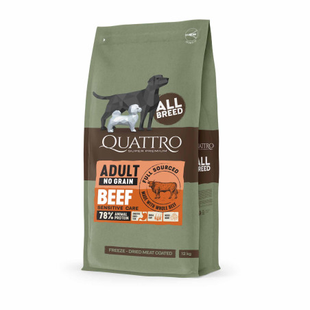 QUATTRO Adult No Grain all breed BEEF bezzbożowa karma dla psa