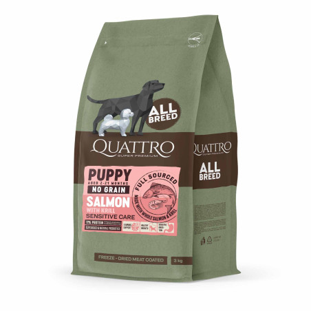 QUATTRO PUPPY no Grain all breed SALMON&KRILL bezzbożowa karma dla psa