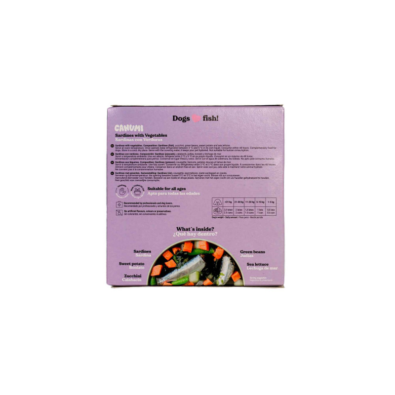CANUMI Sardynki z warzywami – gotowana karma dla psa 280 g
