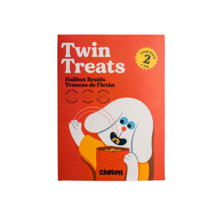 CANUMI Twin Treats – Warkocze z Halibuta przysmak dla Psa 2x70g