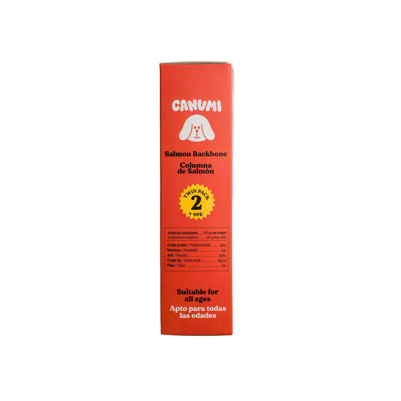 CANUMI Twin Treats – Grzbiet z Łososia przysmak dla Psa 2x70g