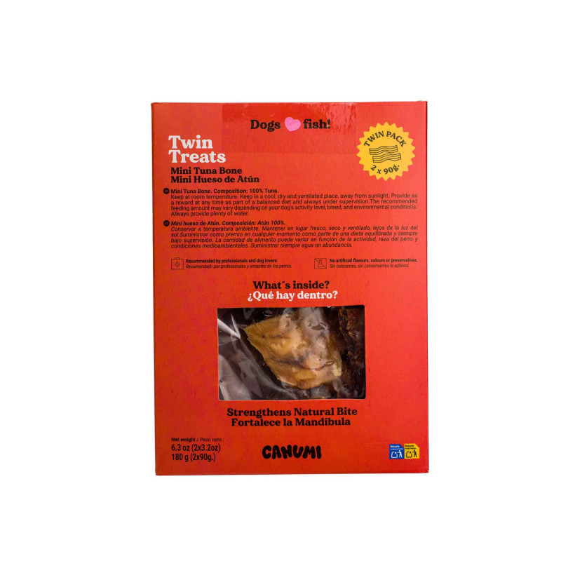 CANUMI Twin Treats – Mini Kość z Tuńczyka przysmak dla Psa 2x70g