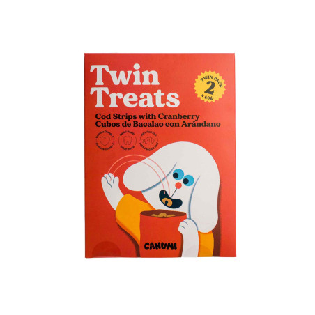 CANUMI Twin Treats – Paski Dorsza z Żurawiną przysmak dla Psa 2x70g