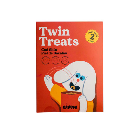 CANUMI Twin Treats – Skóra z Dorsza przysmak dla Psa 2x70g