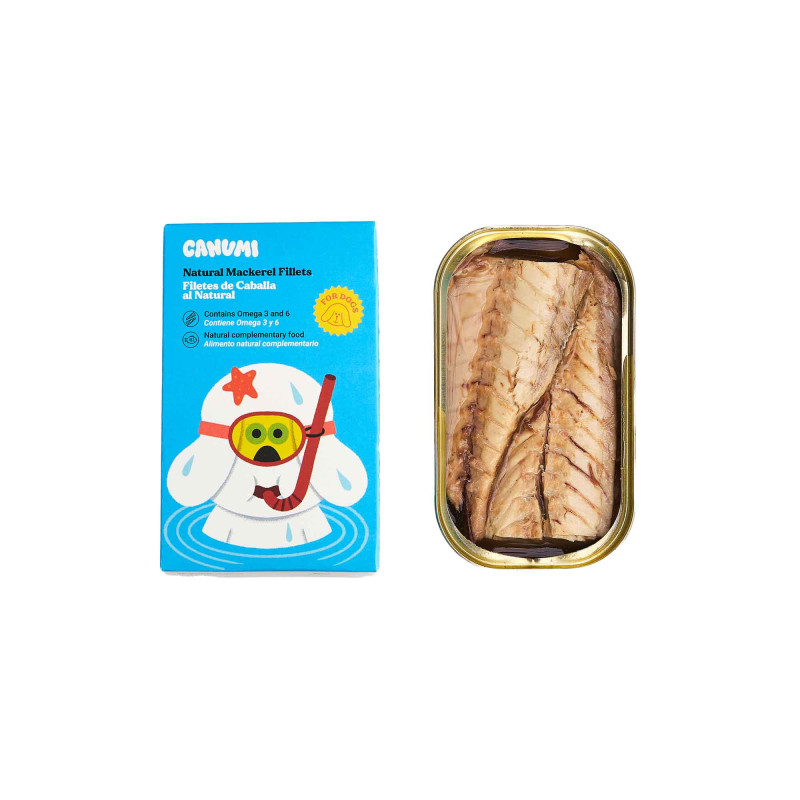CANUMI Naturalne Filety z Makreli dla Psa 120g