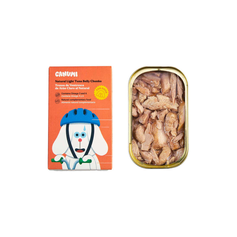 CANUMI Kawałki Lekkiego Brzucha Tuńczyka dla Psa 120g
