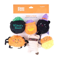 ZippyPaws Zestaw pluszowych zabawek dla psa Upiorna Paczka 6-Pack ZP1620