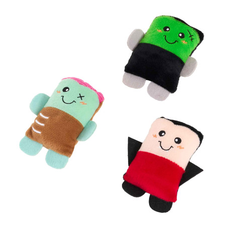 ZippyPaws Zestaw pluszowych zabawek dla psa Halloween Straszaki 3-Pack ZP1634