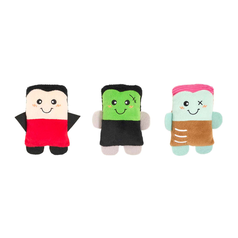ZippyPaws Zestaw pluszowych zabawek dla psa Halloween Straszaki 3-Pack ZP1634