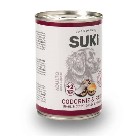 SUKI Przepiórka i kaczka – karma mokra dla psa 400 g