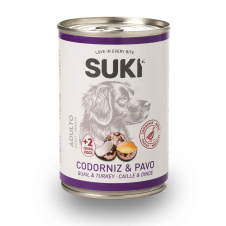 SUKI Przepiórka i łosoś – karma mokra dla psa 400 g