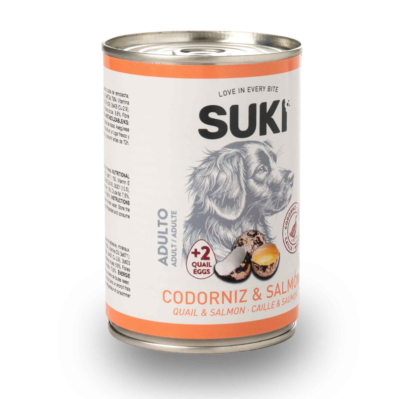 SUKI Przepiórka i indyk – karma mokra dla psa 400 g