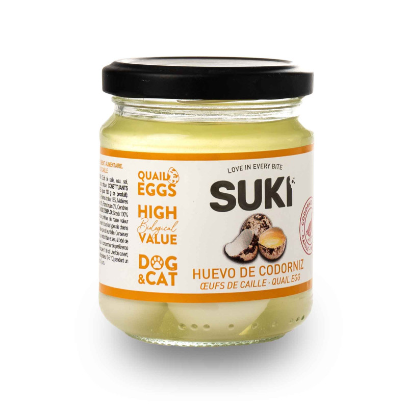 SUKI Jajka przepiórcze – gotowane jajka dla psa i kota 8 szt.