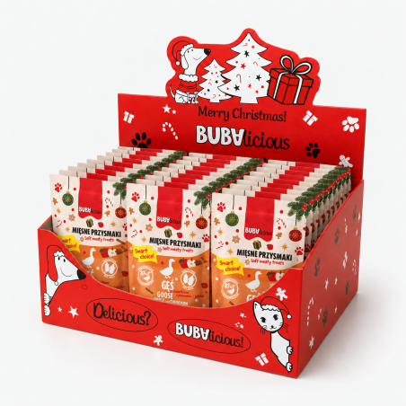 BUBAlicious monoproteinowe mini choinki gęś BOX 39x 14g 6212