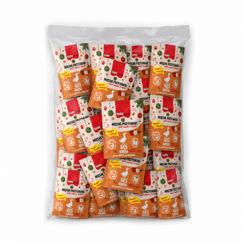 BUBAlicious monoproteinowe mini choinki gęś FOLIOPAK 60x 14g 6213