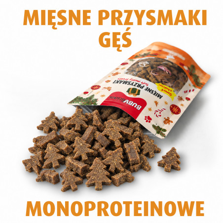 BUBAlicious monoproteinowe miękkie choinki GĘŚ 60g 6203