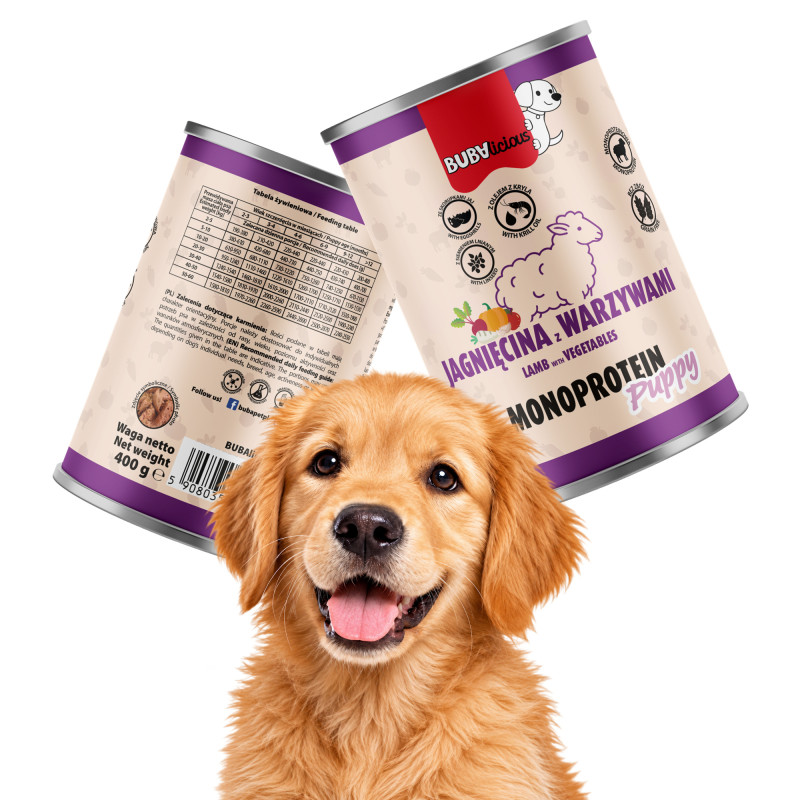 BUBAlicious mono karma dla psa 400g Puppy JAGNIĘCINA 6368