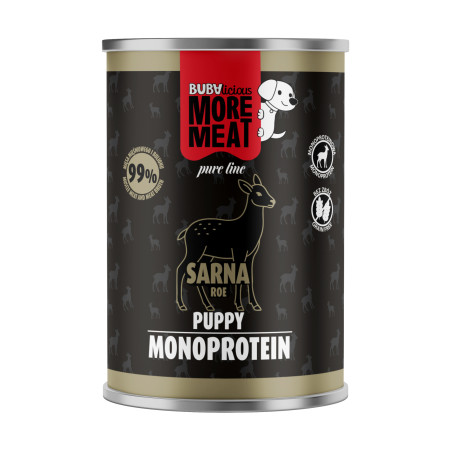 BUBAlicious More Meat mono karma dla szczeniąt Pure Line 400g PUPPY SARNA 3800