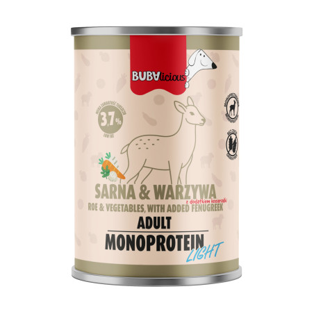 BUBAlicious LIGHT mono karma dla psa 400g SARNA 3801
