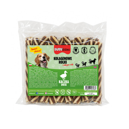 BUBAlicious kolagenowe rolki dla psa KACZKA 500g 6188