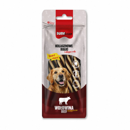 BUBAlicious kolagenowe rolki monoproteinowe WOŁOWINA 50g 8621