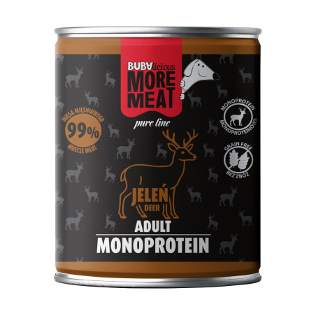 BUBAlicious More Meat mono karma dla psa Pure Line 800g JELEŃ 3803