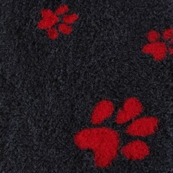 BUBA Legowisko antypoślizgowe DRY BED Cieńsze 22mm grafit czerwone łapki BB04